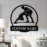 Custom Wrestling Metal Sign with LED Light Wrestling Coach Gift Sports Home Decor Wrestler Birthday or Christmas Gift