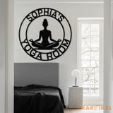Custom Yoga Room Metal Sign with Led Lights Personalized Yoga Sign Yoga Studio Decor Gift Mom Gift for Yoga Teacher