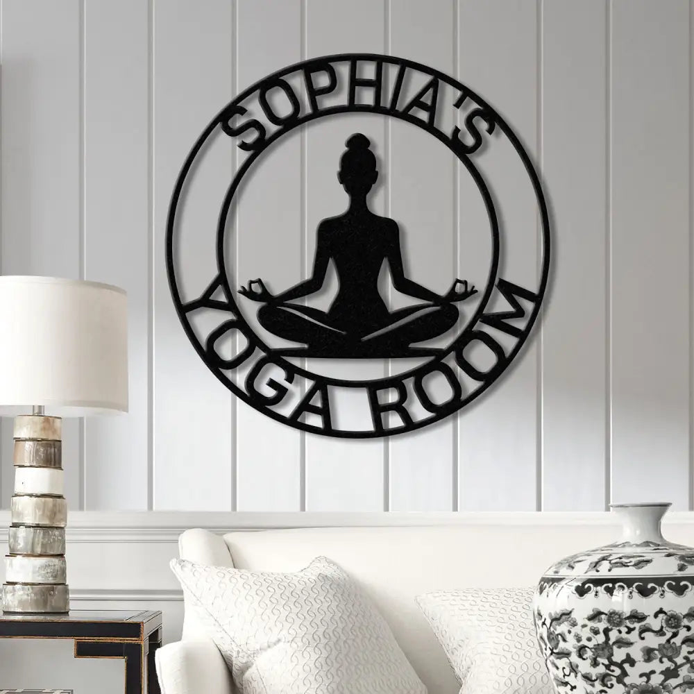 Custom Yoga Room Metal Sign with Led Lights Personalized Yoga Sign Yoga Studio Decor Gift Mom Gift for Yoga Teacher