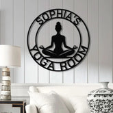 Custom Yoga Room Metal Sign with Led Lights Personalized Yoga Sign Yoga Studio Decor Gift Mom Gift for Yoga Teacher
