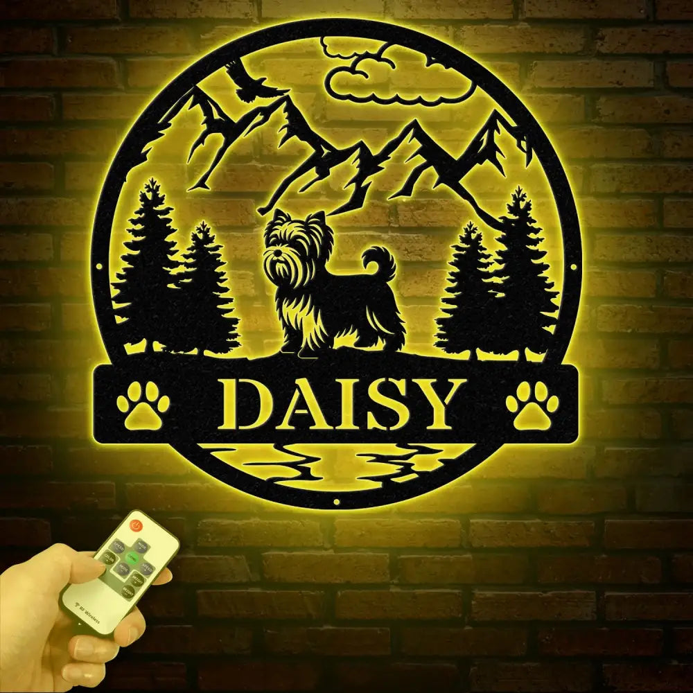 Custom Yorkshire Terrier Metal Sign Dog Name Sign Yorkie Wall Decor Dog Lovers Wall Art Pet Lover Gift Dog Mom Gifts