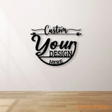 Custom Your Logo Design Metal Wall Art with Led Light Business Logo Sign Christmas Gift Birthday Gift for Mom Dad