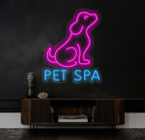 Customizable Pet Spa Neon Sign – Color-Changing LED Light – Perfect Neon Wall Art for Grooming Salons Pet Spas and