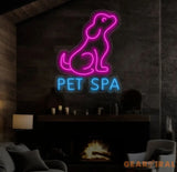 Customizable Pet Spa Neon Sign – Color-Changing LED Light – Perfect Neon Wall Art for Grooming Salons Pet Spas and