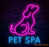 Customizable Pet Spa Neon Sign – Color-Changing LED Light – Perfect Neon Wall Art for Grooming Salons Pet Spas and