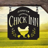 Customized Chicken Farm Metal Sign - Hen House Coop Sign - Family Name Metal Sign for Farm House - Our Little Coop Sign