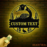 Customized Duck Farm Metal Sign Quack House Sign Family Name Metal Sign for Farm House Duck Hutch Coop Sign Quack Shack