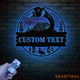 Customized Duck Farm Metal Sign Quack House Sign Family Name Metal Sign for Farm House Duck Hutch Coop Sign Quack Shack