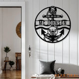 Customized USN Anchor Metal Sign Anchor Decor Navy Veteran Gift US Navy Sign Anchor Sign Anchor PIR/navy boot camp