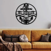 Customized USN Anchor Metal Sign Anchor Decor Navy Veteran Gift US Navy Sign Anchor Sign Anchor PIR/navy boot camp