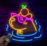 Cute Capybara Neon Light - Sleeping Capybara LED Sign Bedroom Wall Decor Nursery Room Art Adorable Cappy Neon Sign for