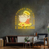 Cute King LED Neon Sign Light Pop Art