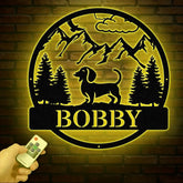 Dachshund Metal Sign Custom Dog Name Sign Dog Memorial Gift Dachshund Wall Decor Dog Lovers Wall Art Pet Lover Gift Dog