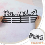 Dance Medal Holder Ballet Medals Display Black Iron Wall Mounted Born to Dance Medal Hooks for 60+ Medal Rack Display