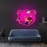 Dead Bear Cartoon Neon Sign x Acrylic Artwork