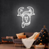 Dear Head Christmas Neon Sign