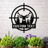 Deer Head Sign Metal Sign Personalized Family Name Led Metal Sign Outdoor Door Decor Hunting Wall Art Perfect Gift for