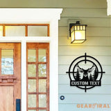 Deer Head Sign Metal Sign Personalized Family Name Led Metal Sign Outdoor Door Decor Hunting Wall Art Perfect Gift for