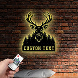 Deer Hunting Metal Sign,Custom Deer Wall Art,Personalized Hunting Wall Decor,Gift for Hunter,Hunter Name Sign,Deer Wall