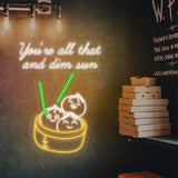 Dimsum Neon Sign Dimsum Led Sign Dimsum Led Sign Custom Neon Sign Home Decor Restaurant Neon Sign Restaurant Neon Decor