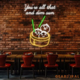 Dimsum Neon Sign Dimsum Led Sign Dimsum Led Sign Custom Neon Sign Home Decor Restaurant Neon Sign Restaurant Neon Decor