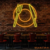 Diner Fork Spoon Neon Sign Cuisine Cutlery Led Sign Custom Neon Sign Restaurant Wall Decor Kitchen Neon Sign Dining