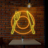Diner Fork Spoon Neon Sign Cuisine Cutlery Led Sign Custom Neon Sign Restaurant Wall Decor Kitchen Neon Sign Dining