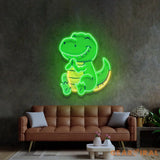 Dinosaur Clapping LED Neon Sign Light Pop Art