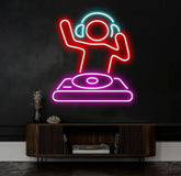 DJ Player Neon Sign For Bar Neon Light Sign for Man Cave LED Neon Light for Wall Decor Neon LED Sign for Bar Party Wall