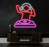DJ Player Neon Sign For Bar Neon Light Sign for Man Cave LED Neon Light for Wall Decor Neon LED Sign for Bar Party Wall
