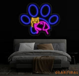 Dog Cat Face Neon Sign Dog Cat Face Led Sign Custom Neon Sign Pet Store Wall Decor Dog Cat Shop Light Wall Art Pet Spa