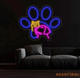 Dog Cat Face Neon Sign Dog Cat Face Led Sign Custom Neon Sign Pet Store Wall Decor Dog Cat Shop Light Wall Art Pet Spa