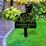 Dog Custom Garden Grave Marker Dog Breed Metal Stake Personalized Dog Garden Sign Pet Loss Gift Garden Decor