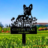 Dog Custom Garden Grave Marker Dog Breed Metal Stake Personalized Dog Garden Sign Pet Loss Gift Garden Decor