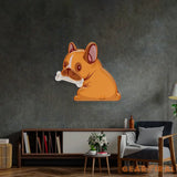 Dog Gnawing Bone LED Neon Sign Light Pop Art