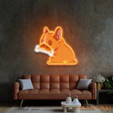 Dog Gnawing Bone LED Neon Sign Light Pop Art