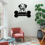 Dog’s House Metal Name Sign With LED Lights Personalized Split Letter Last Name Dog Lover Metal Sign Dog Metal sign
