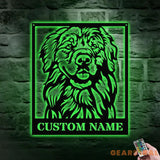 Dog’s House Metal Name Sign With LED Lights Personalized Split Letter Last Name Dog Lover Metal Sign Dog Metal sign