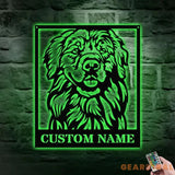 Dog’s House Metal Name Sign With LED Lights Personalized Split Letter Last Name Dog Lover Metal Sign Dog Metal sign