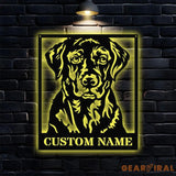 Dog’s House Metal Name Sign With LED Lights Personalized Split Letter Last Name Dog Lover Metal Sign Dog Metal sign