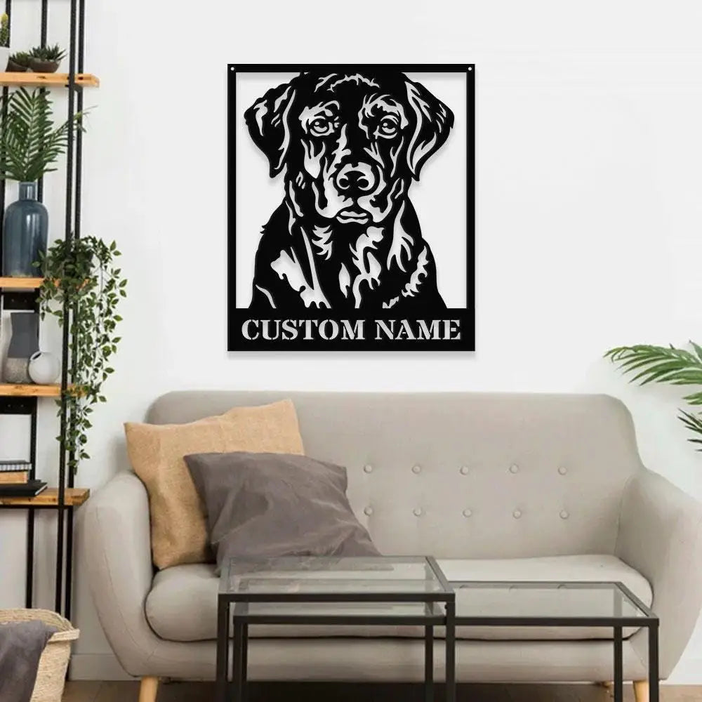 Dog’s House Metal Name Sign With LED Lights Personalized Split Letter Last Name Dog Lover Metal Sign Dog Metal sign