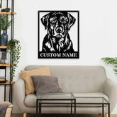 Dog’s House Metal Name Sign With LED Lights Personalized Split Letter Last Name Dog Lover Metal Sign Dog Metal sign