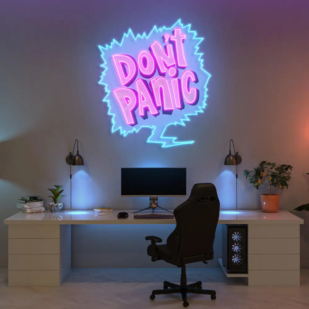 Don’t Panic Led Neon Acrylic Artwork