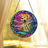 Dragonfly Stained Glass Dragonfly Suncatcher Dragonfly Window Hanging Glass Art In Door Decoration Kitchen Decoration
