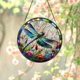 Dragonfly Stained Glass Dragonfly Suncatcher Dragonfly Window Hanging Glass Art In Door Decoration Kitchen Decoration