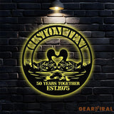 Duck Family Name Farm Metal Sign - Wall Art Decor - Personalize Farm Home Sign - Metal Farm Family Name - Garden Decor