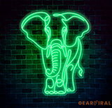 Elephant LED Neon Light - Elephant Head-Shaped Wall Art Sign Mammoth Neon Decor Unique LED Room Decoration Gift Idea