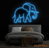 Elephant Neon Sign Custom LED Elephant Light for Kids Room Safari Animal Decor Jungle Theme Wall Art Elephant Lover
