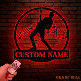 ersonalized Male Guitarist Name Metal Sign Custom Guitar Musician Wall Decor Gift for Music Lovers Music Performer Wall