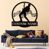 ersonalized Male Guitarist Name Metal Sign Custom Guitar Musician Wall Decor Gift for Music Lovers Music Performer Wall